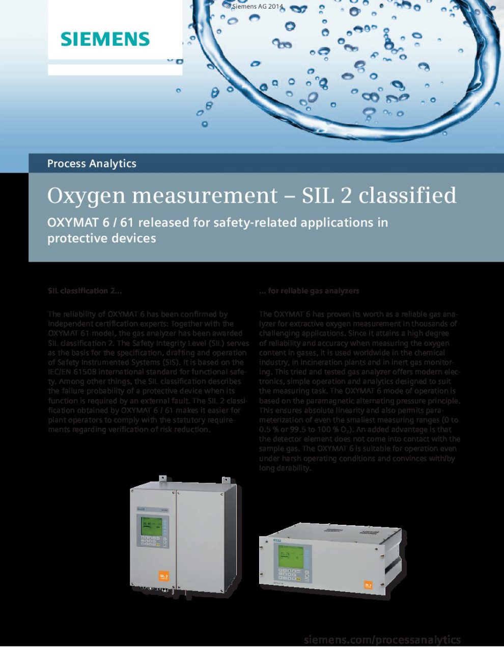 Siemens OXYMAT 61 Extractive Oxygen Gas Analyzer SIEMENS supplier